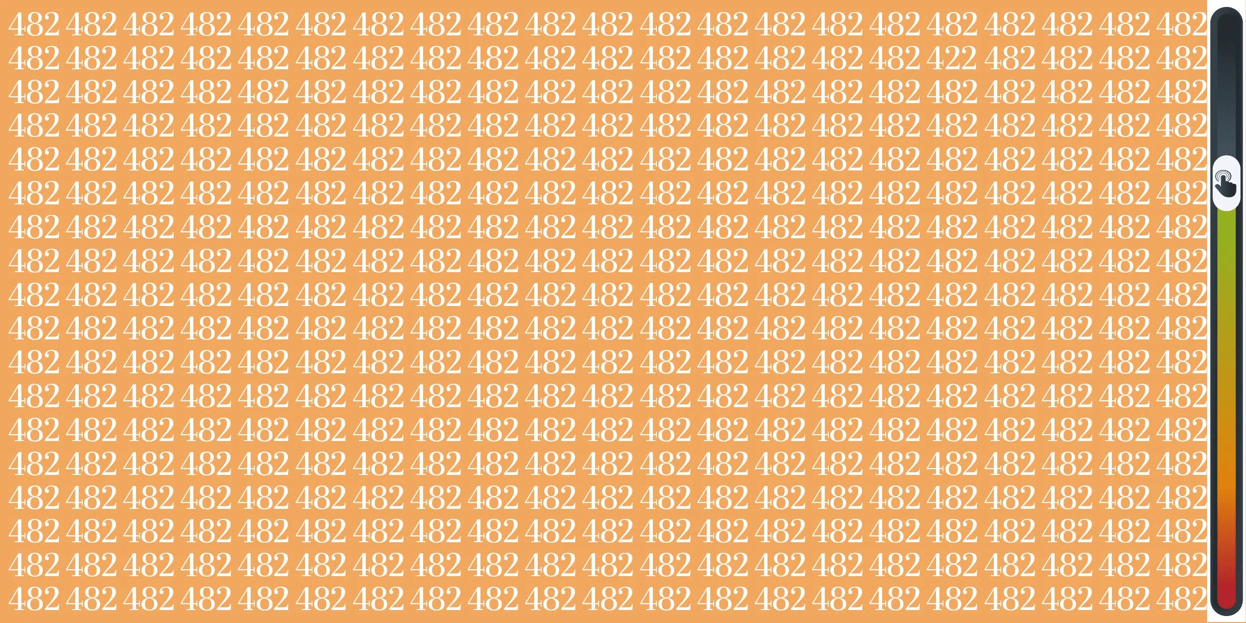 Pozorovacia hra: otestujte si svoju zrakovú ostrosť a nájdite votrelca skrytého medzi číslami 482 za menej ako 8 sekúnd!