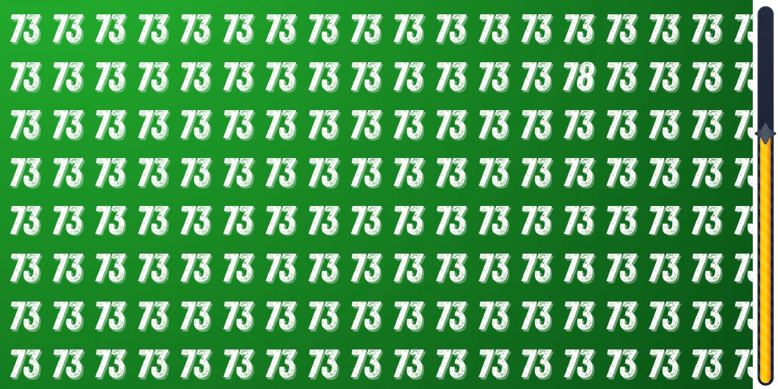 Pozorovacia hra: Otestujte svoju zrakovú ostrosť zistite, že votrelca je skrytý medzi číslami 73 za menej ako 9 sekúnd! Ste dosť rýchle na to, aby ste to urobili?
