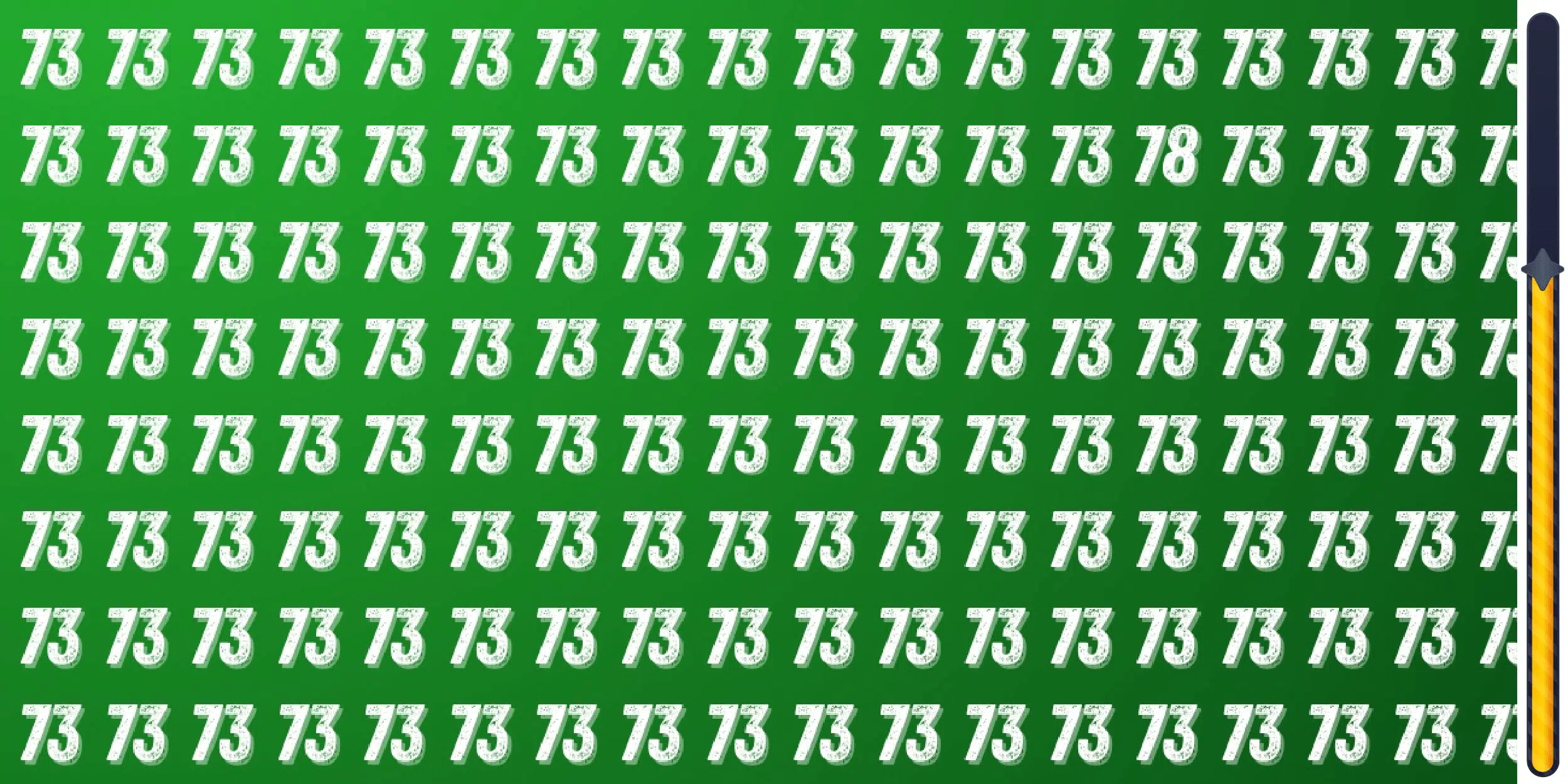 Pozorovacia hra: Otestujte svoju zrakovú ostrosť zistite, že votrelca je skrytý medzi číslami 73 za menej ako 9 sekúnd! Ste dosť rýchle na to, aby ste to urobili?