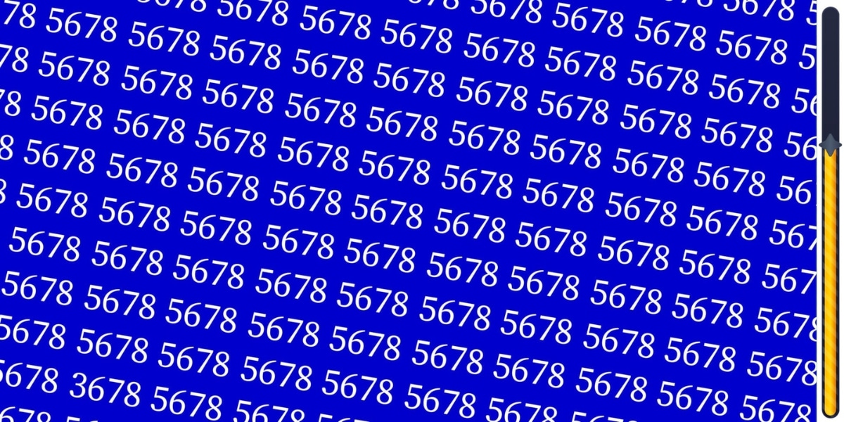 Pozorovacia hra: Nájdite votrelca ukrytého medzi číslami 5678 za menej ako 6 sekúnd! Dokážete ho rýchlo odhaliť?